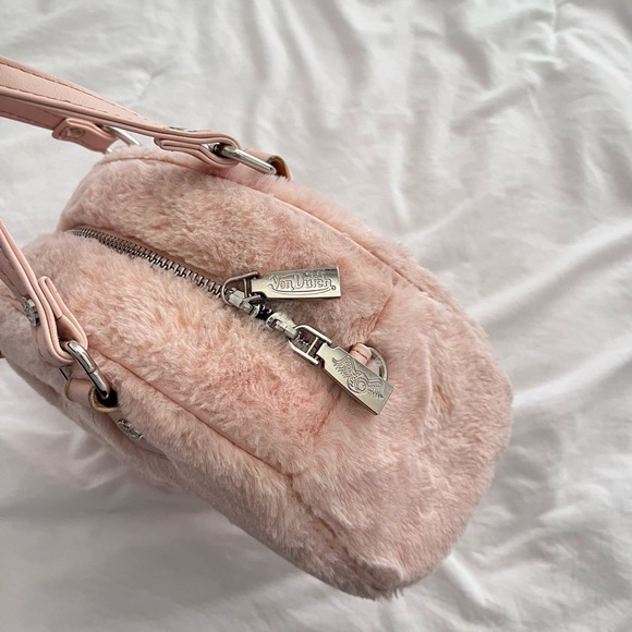 Von Dutch Pink Fur Small Bowling Bag - Picture 6 of 10
